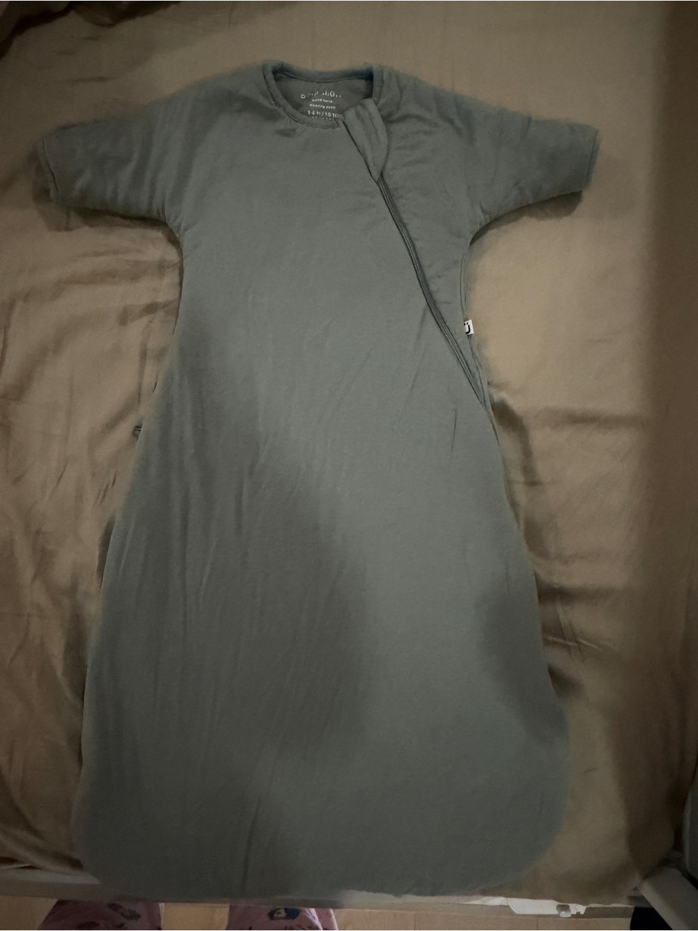 Gunamuna long sleeve bamboo sleeping sack 1.0TOG sage green 3-6M